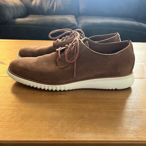 Cole Haan 2.ZERØGRAND Oxford Men’s Size 13M Brown Suede Leather Dress Shoes - Picture 4 of 7